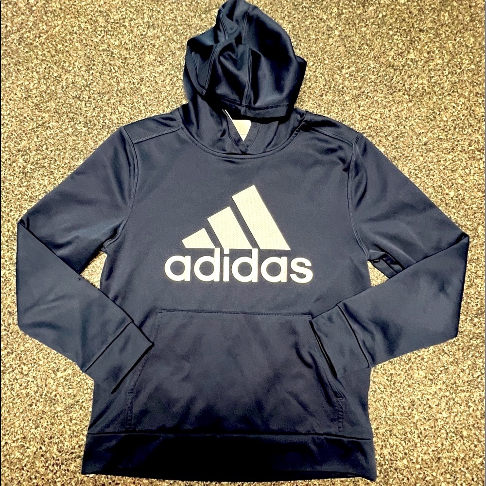 Navy Blue Kids Adidas Hoodie 10/12 M